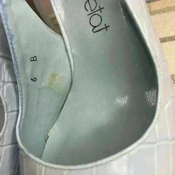 Coup D'etat leather classy Blue Crocodile Women's Heels/Sandals Size 6 - Picture 12 of 12